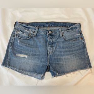 Levi’s 501 Distressed Denim Shorts